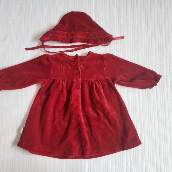 Red Velvet Baby Holiday Or Christmas Dress 6m - Picture 5 of 5